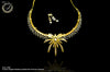 N01_Elegant Necklace studded with American Diamond with base Golden color.