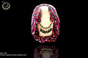 Beautiful Soft Printed Red black colored Pendent Scarf