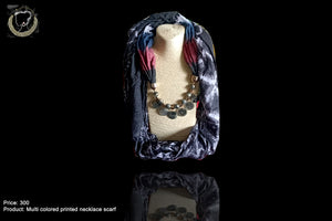 P021_Beautiful Soft Multi Colored Pendant Scarf