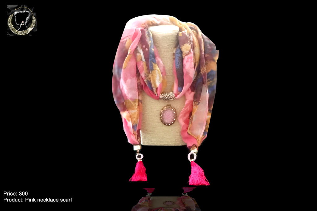 Beautiful Soft Pink colored Pendent Scarf