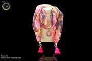 Beautiful Soft Pink colored Pendent Scarf