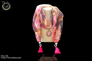 Beautiful Soft Pink colored Pendent Scarf